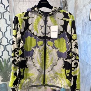 Valentino Full Zip Giubbino Jacket with Hoodie Size 48 (US Size 38)
